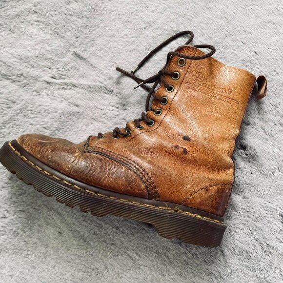 Vintage khaki Dr. Martens western combat boots - Picture 5 of 6